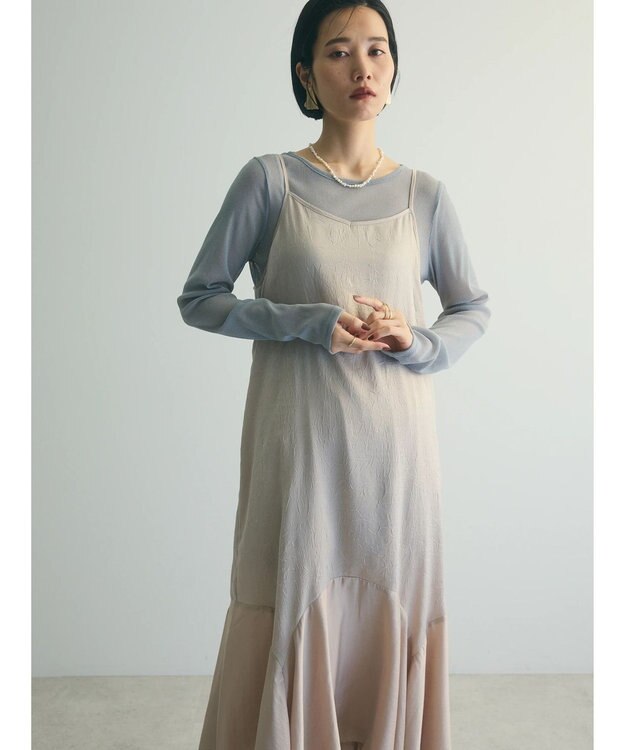 Green Parks ａ．マーメイドキャミワンピース Light Beige