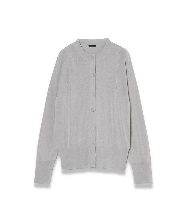 JOSEPH 【WEB&OUTLET限定・洗える】コットンシルクリブ　カーディガン Light grey