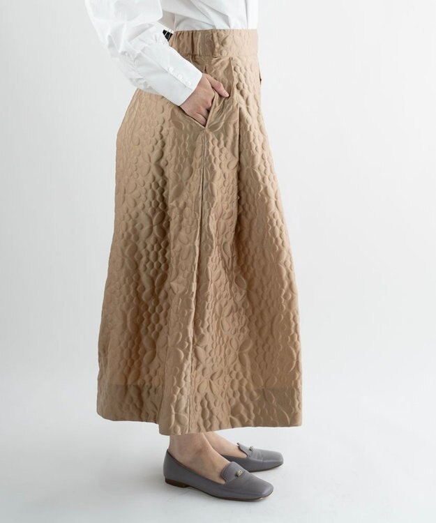 muuc 【土の凹凸を表現したナイロン素材】テレイン スカート ベージュ