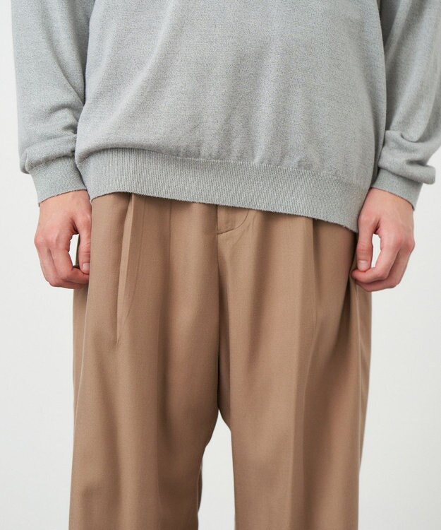 ATON NIDOM SILK | ワイドパンツ - UNISEX CAMEL