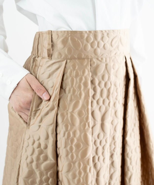 muuc 【土の凹凸を表現したナイロン素材】テレイン スカート ベージュ