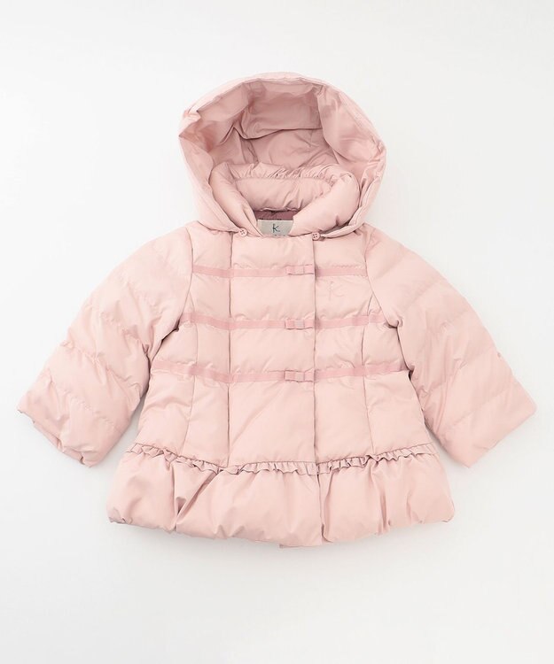 組曲 KIDS 【90-100cm】中綿 ショートコート ピンク系