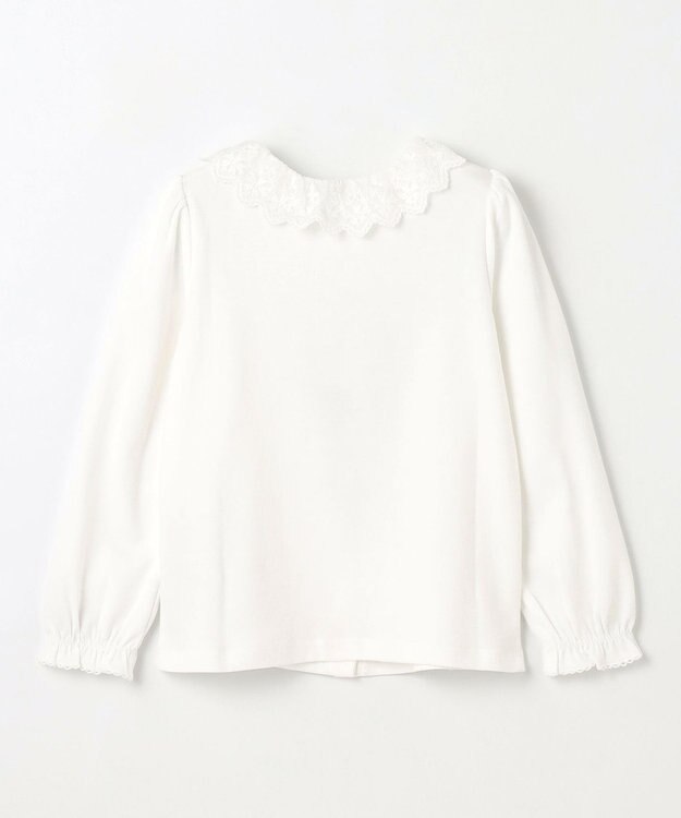 ANY KIDS レース襟カットソーブラウス ホワイト