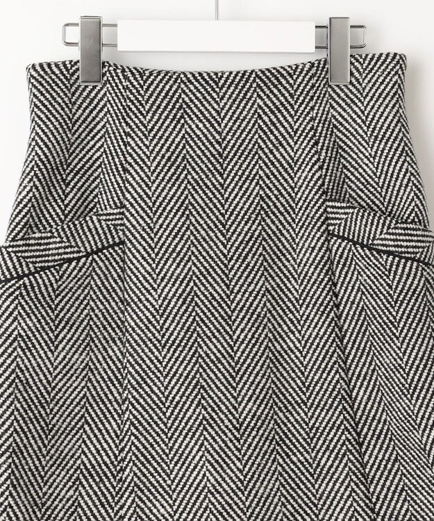 Feroux 【古畑星夏さん着用】ヘリンボンハイウエストミディ スカート ホワイト系2