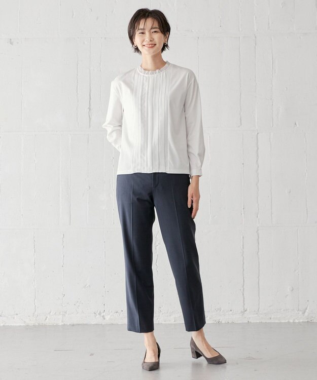 J.PRESS LADIES L BAHARIYE テーパード パンツ ネイビー系