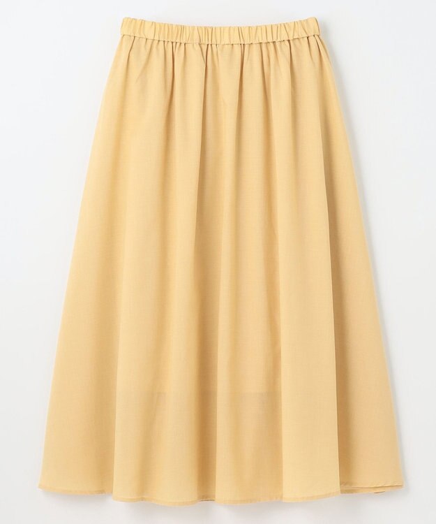 ANY 【大好評につき新色追加！/ウエストゴム】シャンブレーライクフレアスカート イエロー
