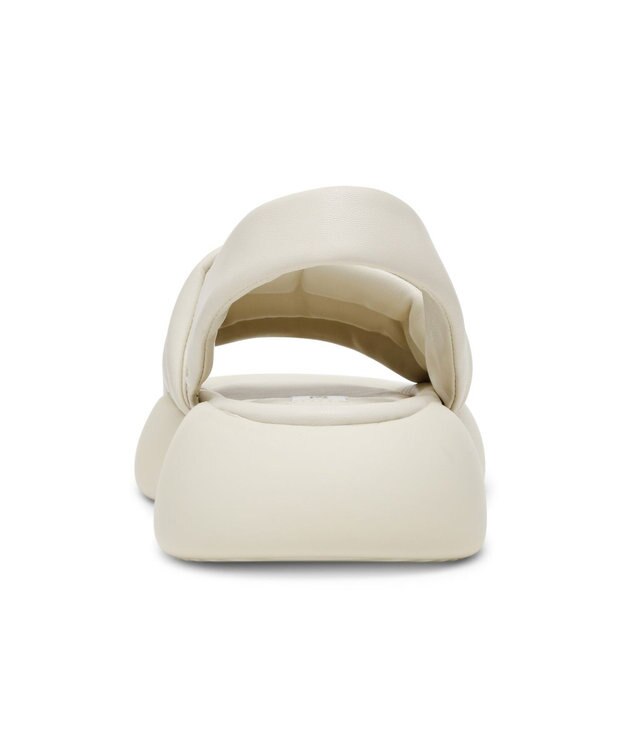 STEVE MADDEN HEADWAY バックストラップ厚底パフィーサンダル ホワイト