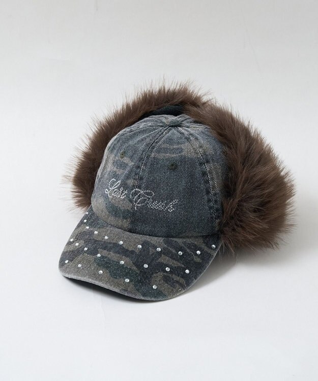 WEGO ラインストーンドッグイヤーキャップ 柄1