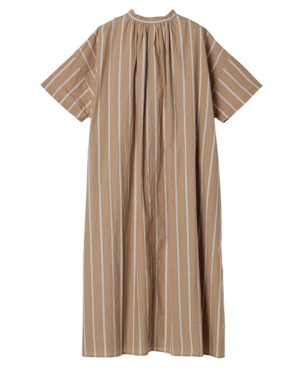 AMERICAN HOLIC イージーケア＋接触冷感丈違い強撚ワッシャーワンピース Stripe Beige