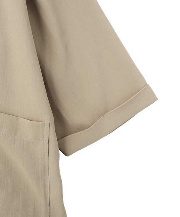 Green Parks 【適ON】シアーシャツジャケット Gray Beige