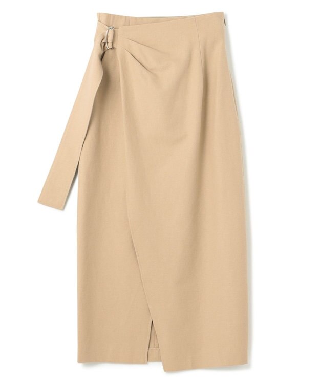 uncrave 【手洗い可】コットンリネンツイル スカート（uncrave WHITE） ベージュ