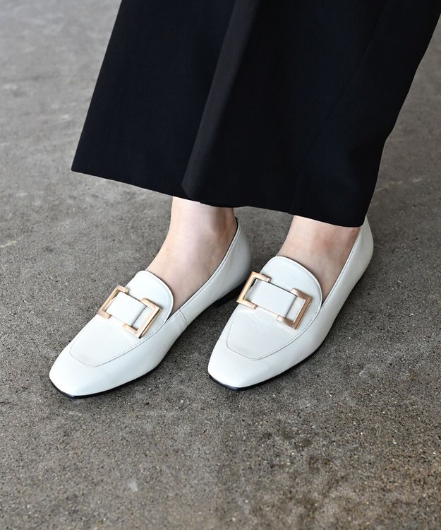 Pointer 日本製 国産牛革ローファー アイボリー