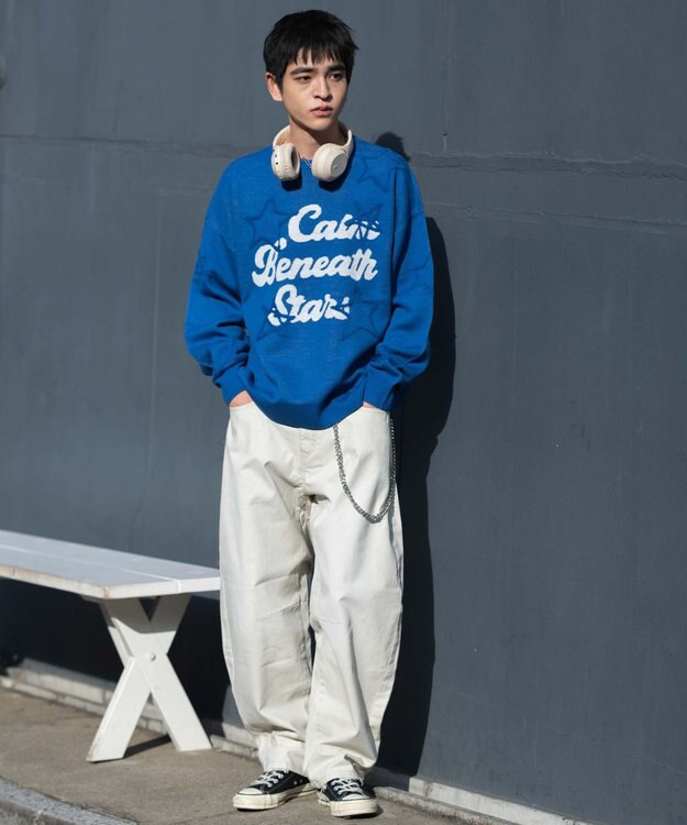 WEGO チェーン付きバルーンパンツ ホワイトアイボリー