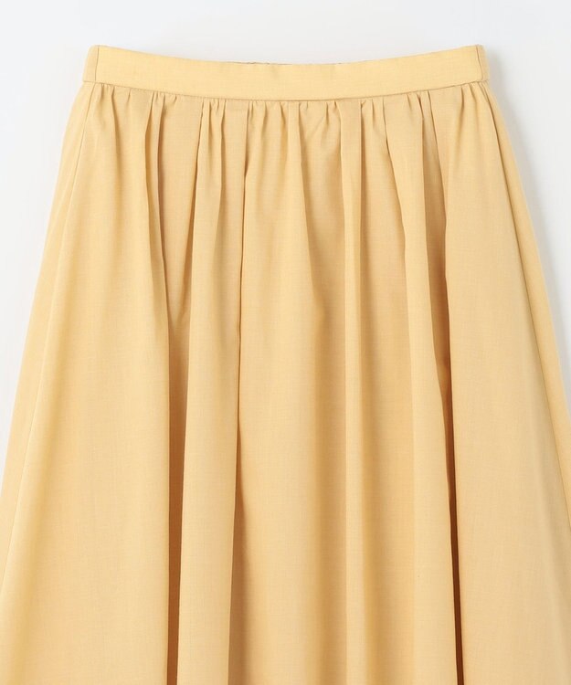 ANY 【大好評につき新色追加！/ウエストゴム】シャンブレーライクフレアスカート イエロー