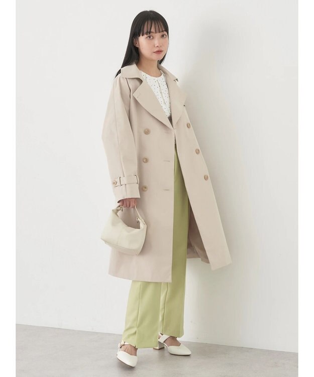 earth music&ecology ベーシックトレンチコート Light Beige