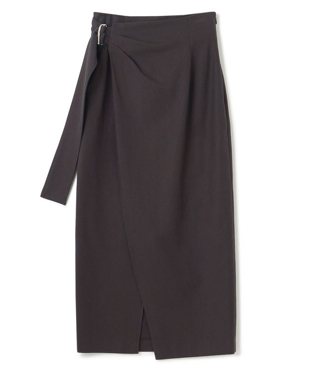 uncrave 【手洗い可】コットンリネンツイル スカート（uncrave WHITE） ブラウングレー