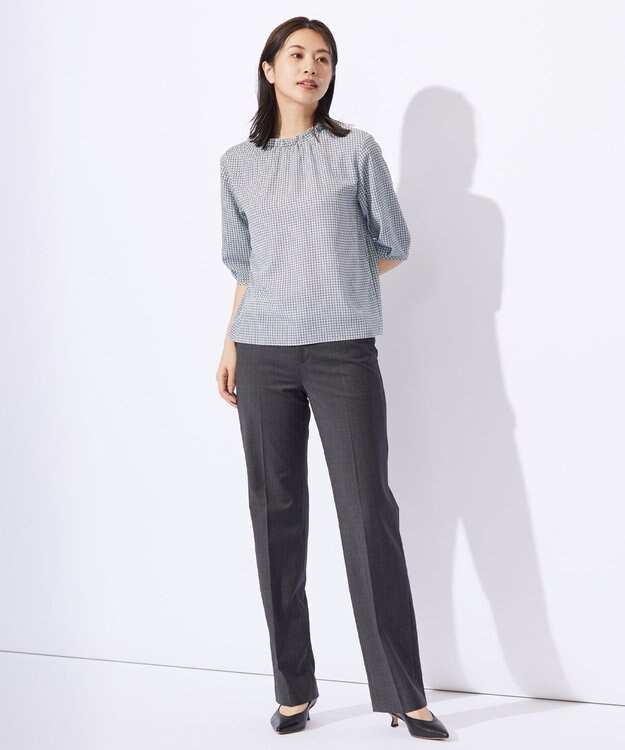 J.PRESS LADIES S 【セットアップ対応】BAHARIYE PINHEAD ストレート パンツ グレー系