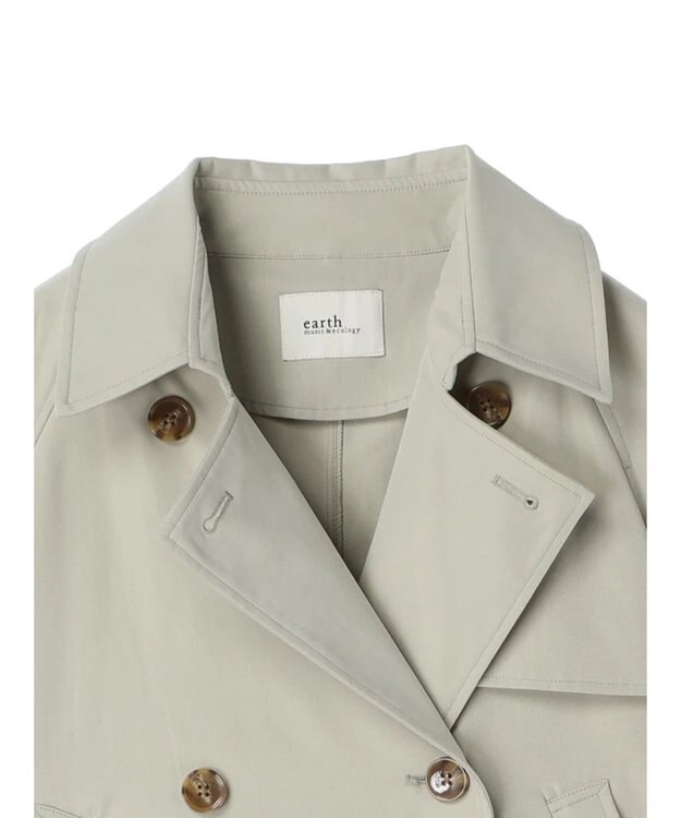 earth music&ecology ショートトレンチコート Light Khaki