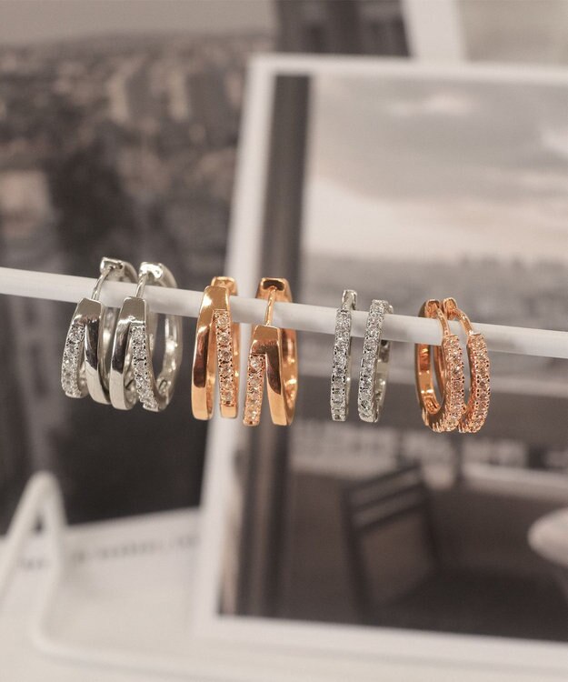 Tiaclasse 【金属アレルギー対応／選べる2種類】ラインピアス シルバーA