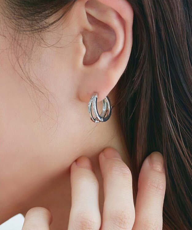 Tiaclasse 【金属アレルギー対応／選べる2種類】ラインピアス シルバーB