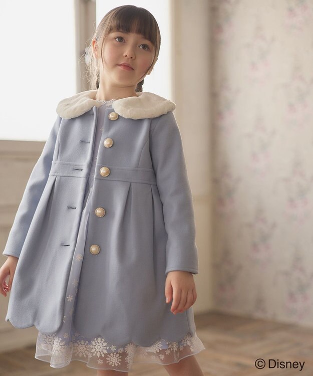 ANY KIDS ウール ライク コート サックスブルー