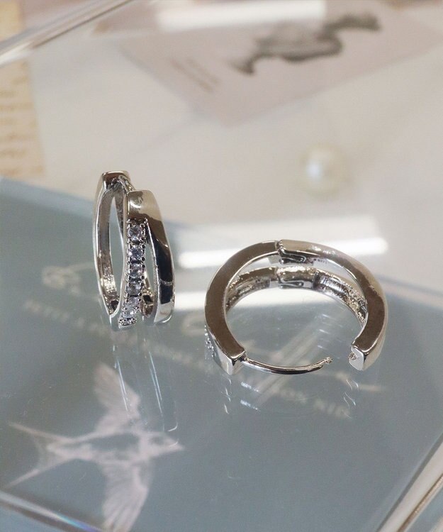 Tiaclasse 【金属アレルギー対応／選べる2種類】ラインピアス シルバーB