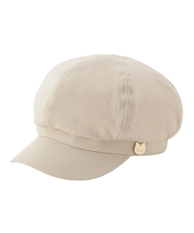 MOONBAT ポール & ジョー (PAUL & JOE ACCESSOIRES) ロゴプレート 無地 キャスケット ベージュ