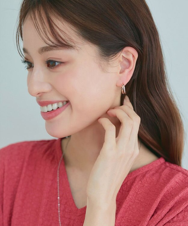 Tiaclasse 【金属アレルギー対応／選べる2種類】ラインピアス ピンクゴールドB