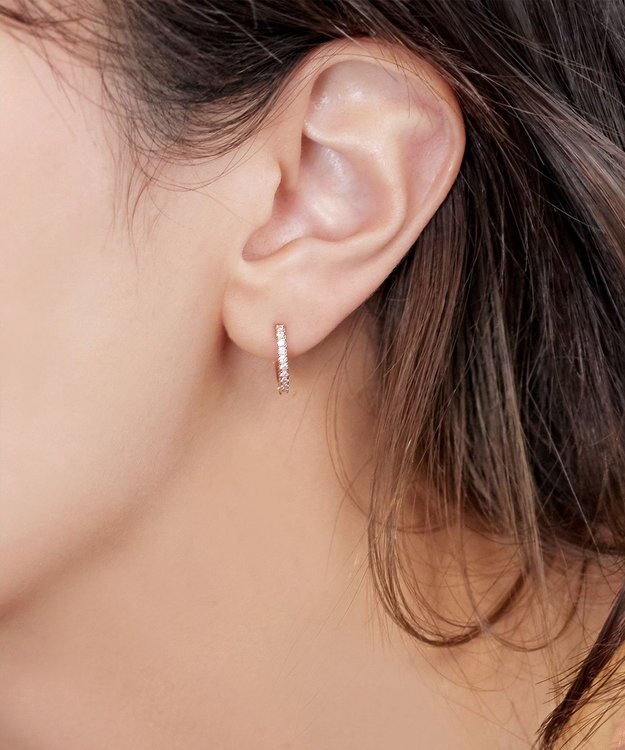 Tiaclasse 【金属アレルギー対応／選べる2種類】ラインピアス ピンクゴールドA