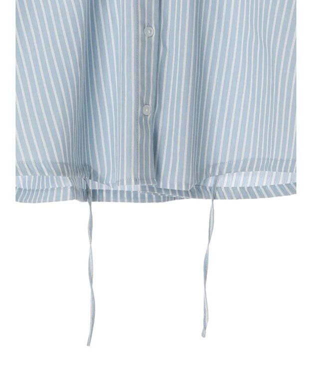 earth music&ecology ドロストヘムショートシャツ Stripe