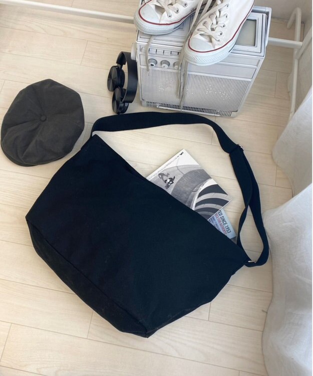 WEGO キャンバスBIGショルダー ブラック