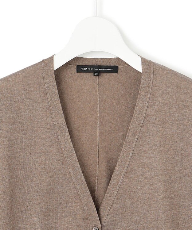 23区 S 【洗える】オータムシャイニー ニットカーディガン ブラウン系