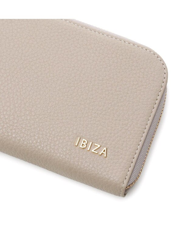 IBIZA アニマーダ　牛革　L字ファスナー長財布（フクロウ） ライトグレー