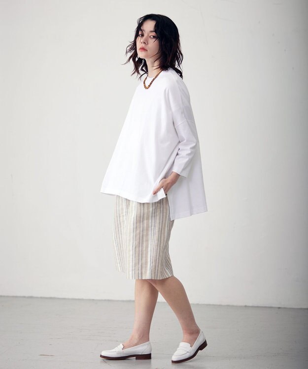 J.PRESS YORK STREET 【WOMEN】ポンチョスリーブ プルオーバー ホワイト系