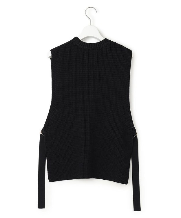 23区 【洗える】コットンポリエステルリリヤーン ニットベスト ネイビー系