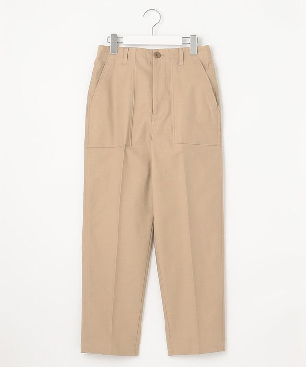 23区 【SLOW/洗える】バックサテンストレッチ ベイカーパンツ ベージュ系