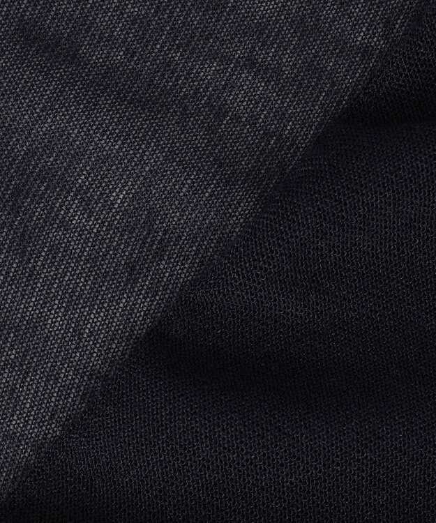 23区 【先行予約】シャイニーシアーニット ジップアップ パーカー ネイビー系