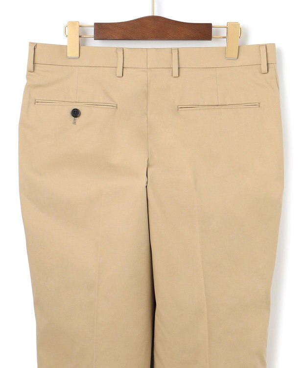 J.PRESS MEN 洗練されたデザインと機能性【ストレッチ】トリコチン ステムテーパード パンツ ベージュ系