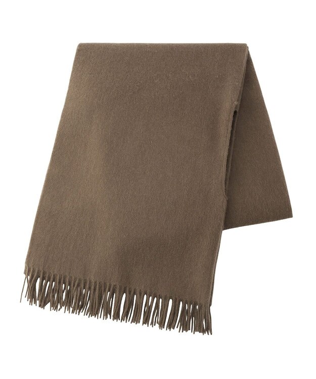 MOONBAT MACKINTOSH PHILOSOPHY ウール100%超大判無地ポンチョストール/幅70cm ブラウン