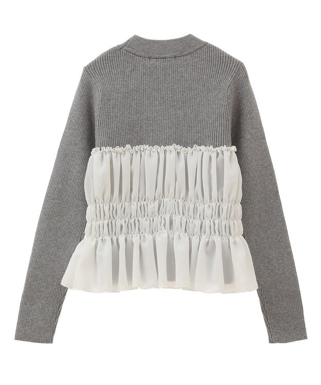 Green Parks ・ｓｗｉｎｇ　ｂｙ　ビスチェレイヤーハイネックニット Gray Mixture