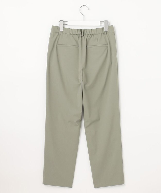 J.PRESS LADIES 【洗える】マイクロタイプライターストレッチ テーパード パンツ スモーキーグリーン系