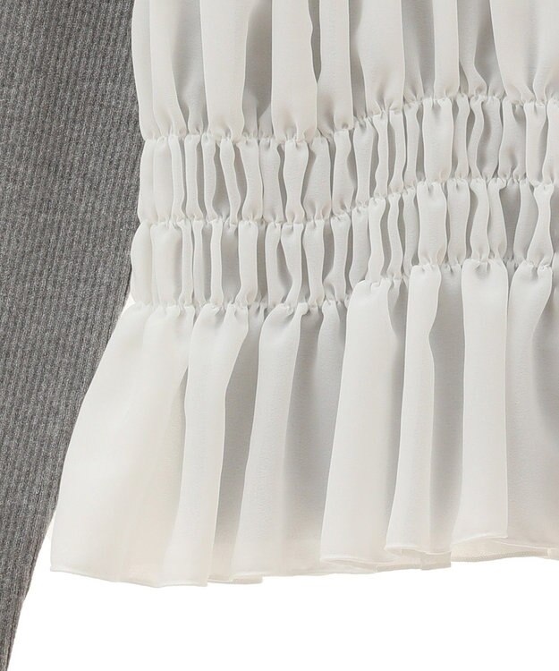 Green Parks ・ｓｗｉｎｇ　ｂｙ　ビスチェレイヤーハイネックニット Gray Mixture