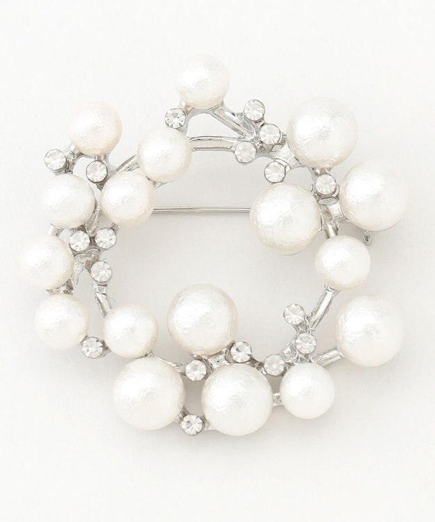 ANY サークルパールブローチ シルバー