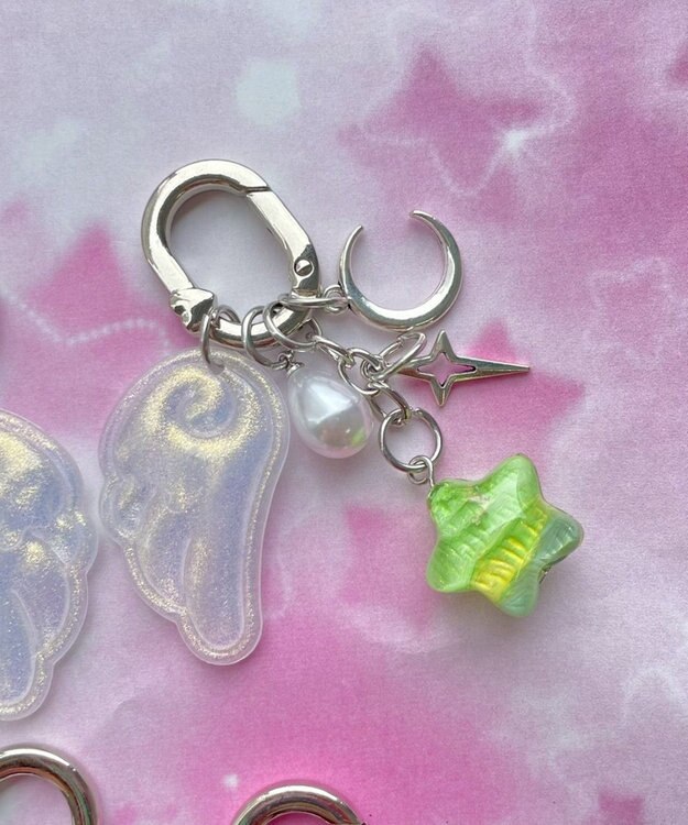 WEGO ミックスカラースターエンジェルキーホルダー 柄4