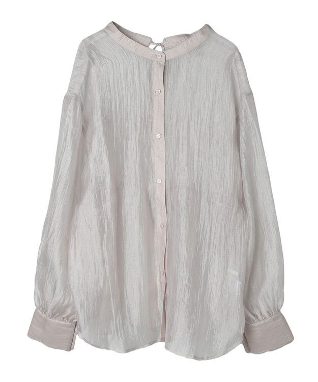 Green Parks ・ＥＬＥＮＣＡＲＥ　ＤＵＥ　シアーバックリボンチュニック Gray Beige