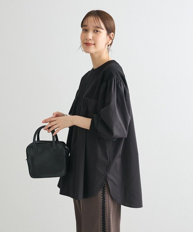 Green Parks ミニケーブルドッキングニットチュニック Black