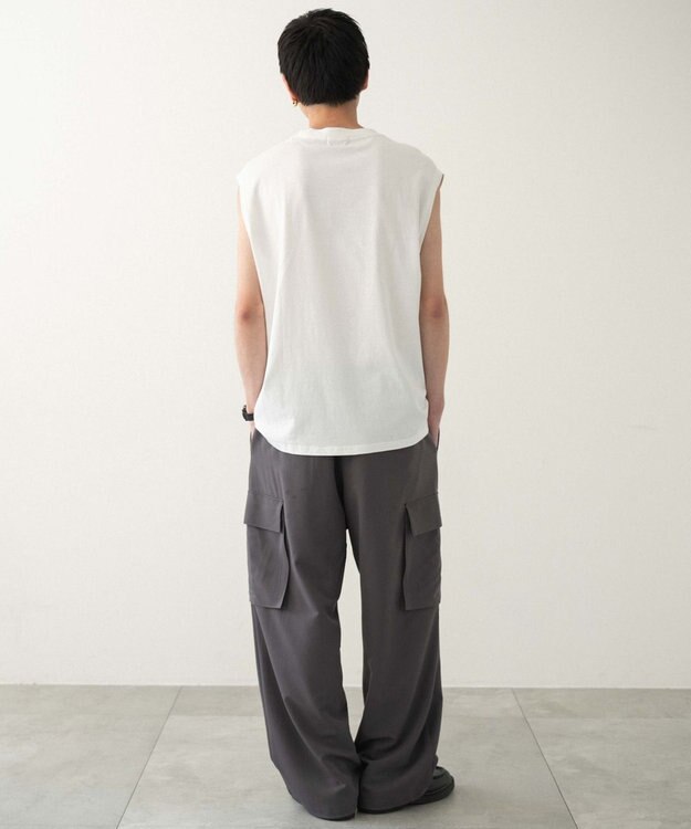 WEGO 【ユニセックス着用ITEM/MLサイズ展開/綿100%】スリーブレスコットンT ホワイト