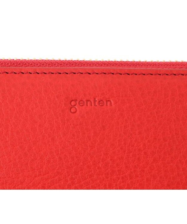 genten ミネルヴァ2 Lファスナー長財布 アカ