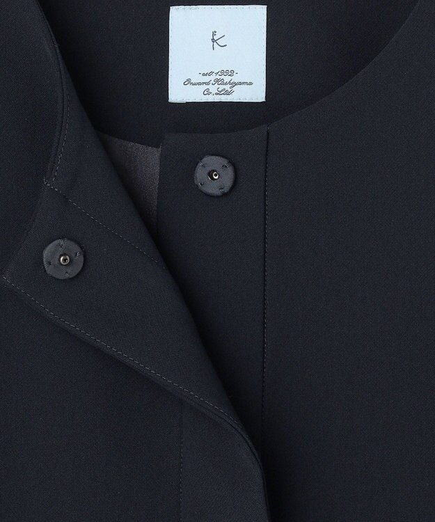 組曲 L 【KUMIKYOKU NAVY】コンフォータブルドレープ ジレ ネイビー系