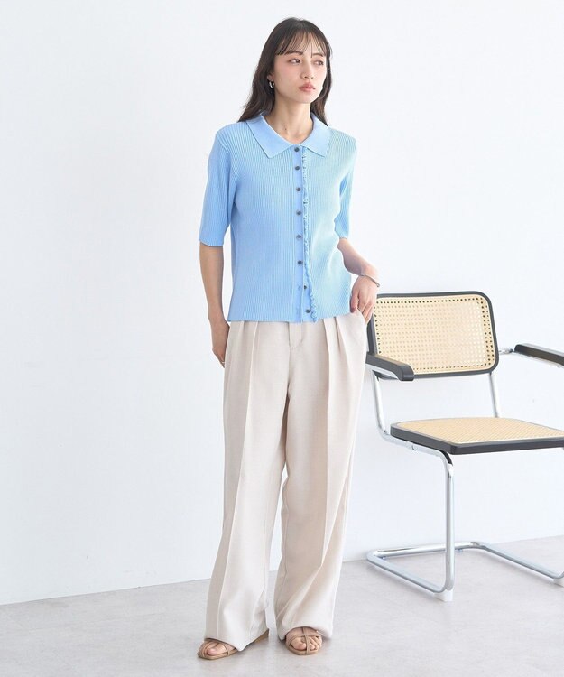 earth music&ecology ストレートパンツ Ecru